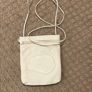 Carlos Falchi Cream Crossbody Bag vtg